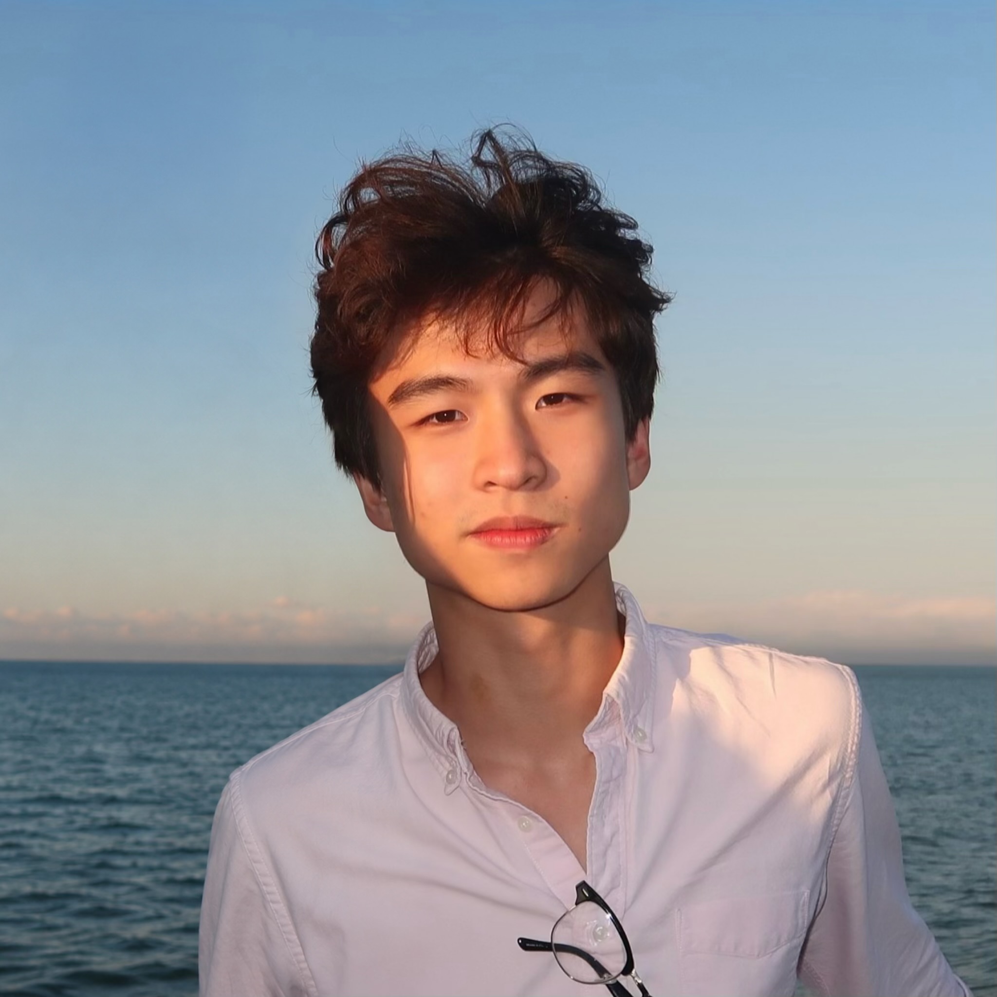 Portrait of Haoxin Jayden Song by the ocean
